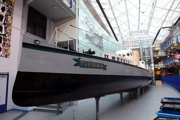 Turbinia, fastest ship in the world in the 1890s, Museum of Discovery, Newcastle upon Tyne, Tyne and Wear, England, United Kingdom, Europe