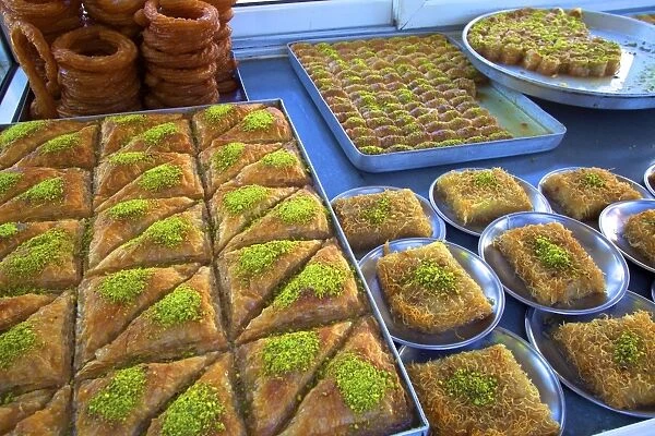 Turkish pastries, Lefkosa (Nicosia), North Cyprus, Cyprus, Europe