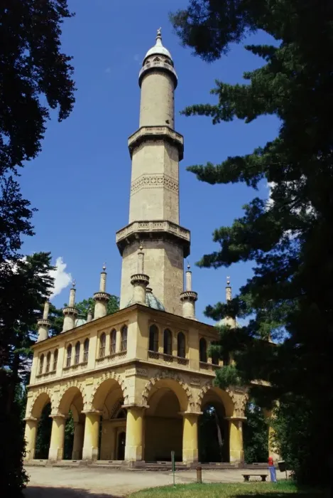 Framed Print : Turkish style minaret in chateau gardens, Lednice, UNESCO World Heritage Site Framed Print : Turkish style minaret in chateau gardens, Lednice, UNESCO World Heritage Site