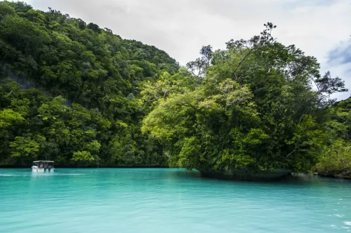 Framed Print : Turquoise waters in the Rock islands, Palau, Central Pacific, Pacific Framed Print : Turquoise waters in the Rock islands, Palau, Central Pacific, Pacific