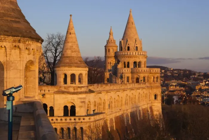 Framed Print : Turrets of Fishermens Bastion (Halaszbastya) at dawn, Buda, Budapest, Hungary, Europe Framed Print : Turrets of Fishermens Bastion (Halaszbastya) at dawn, Buda, Budapest, Hungary, Europe