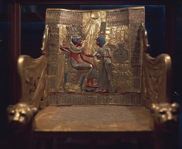 Tutankhamuns throne, Egypt, North Africa, Africa