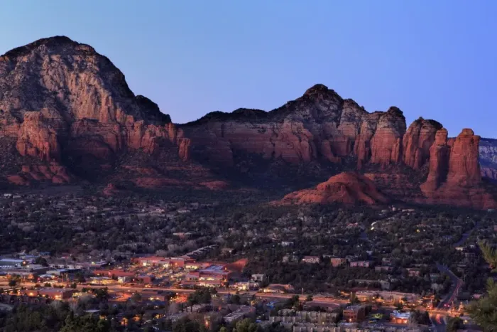 Framed Print : Twilight in Sedona, Arizona, United States of America, North America Framed Print : Twilight in Sedona, Arizona, United States of America, North America