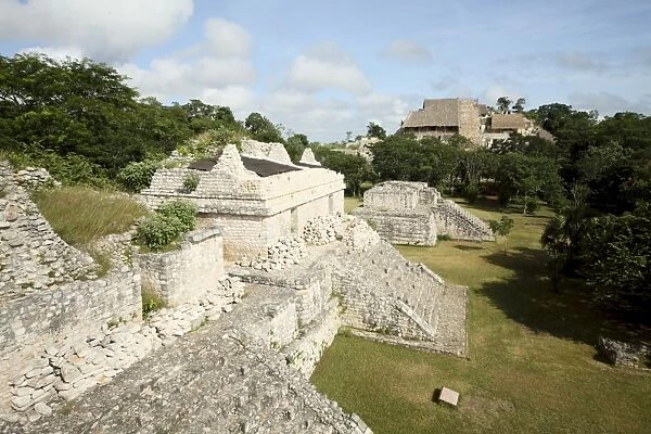 The Twin Pyramids, Mayan ruins, Ek Balam, Yucatan, Mexico, North America