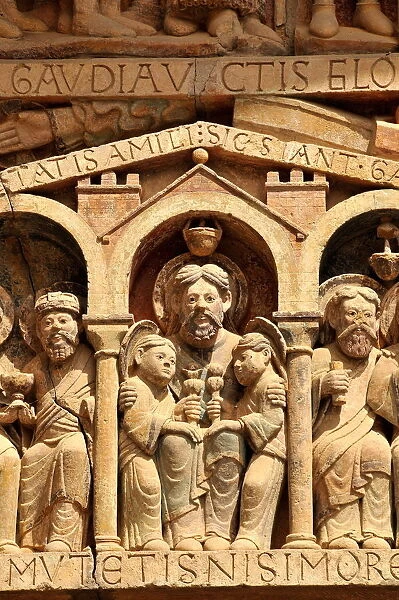 Detail of the tympanum depicting the Last Judgment and Heaven