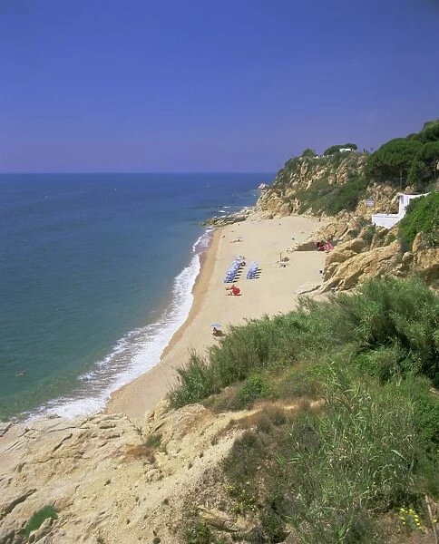 Typical Costa Brava beach near Calella