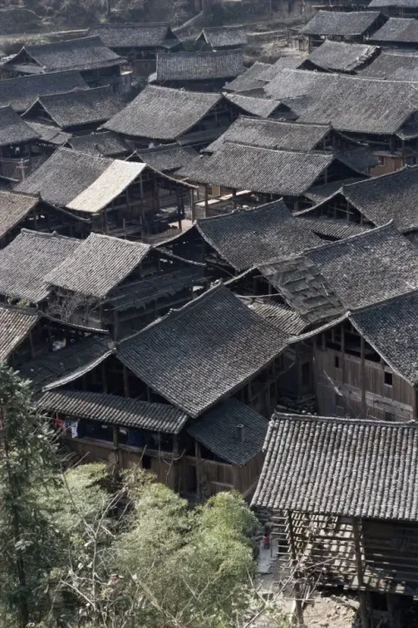 Framed Print : Typical Dong village near Rongjiang, Guizhou, China, Asia Framed Print : Typical Dong village near Rongjiang, Guizhou, China, Asia
