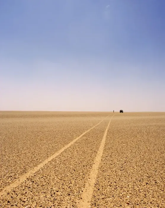 Framed Print : Typical example of the reg, a vast featureless stoney plain, Sahara region Framed Print : Typical example of the reg, a vast featureless stoney plain, Sahara region