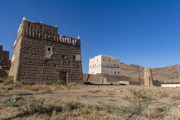 Typical fortified houses, Abha region, Kingdom of Saudi Arabia, Middle East