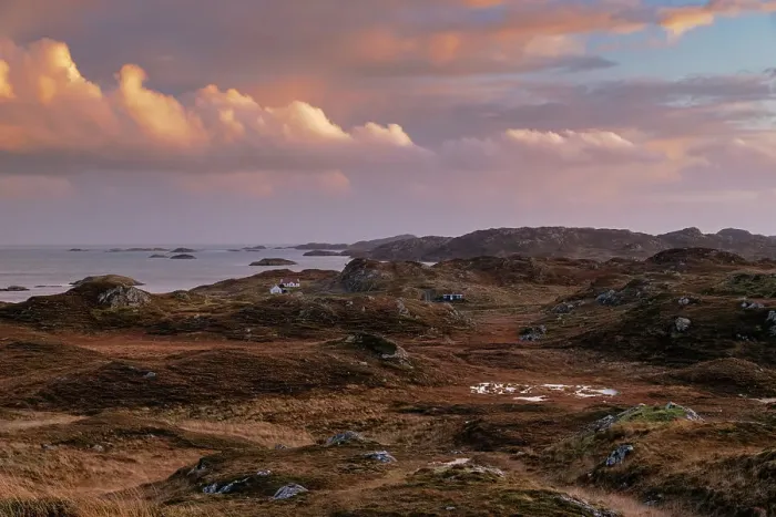Framed Print : Typical Harris moorland scenery and the Small Islands, view towards Rubha Bhocaig, Isle of Harris, Outer Hebrides, Scotland, United Kingdom, Europe Framed Print : Typical Harris moorland scenery and the Small Islands, view towards Rubha Bhocaig, Isle of Harris, Outer Hebrides, Scotland, United Kingdom, Europe