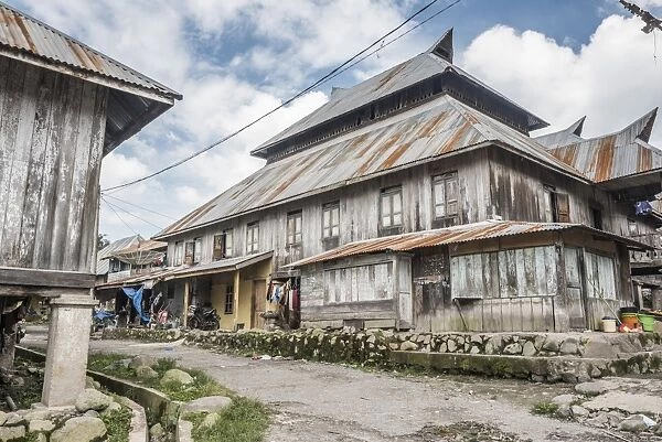 Typical Indonesian village in the foothills of Sinabung Volcano, Berastagi (Brastagi)