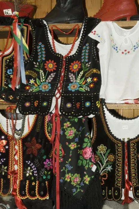 Framed Print : Typical Polish goods on market stalls in the Cloth Framed Print : Typical Polish goods on market stalls in the Cloth