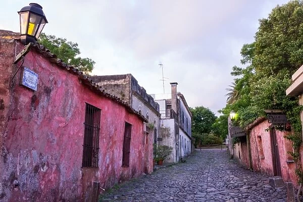 Typical street in Colonia, UNESCO World Heritage Site, Uruguay, South America