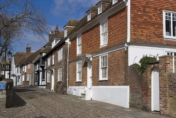 Typical street, next to St. Marys Church, Rye, East Sussex, England