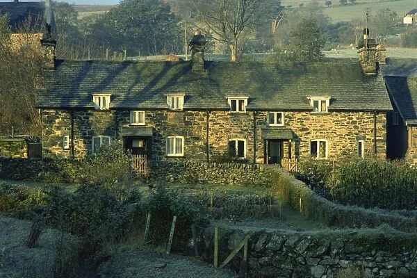 Typical Welsh cottages, Ysbyty Ifan, Gwynedd, Wales, United Kingdom, Europe