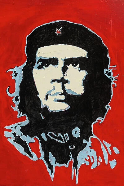 Ubiquitous Che Guevara icon, Havana Harbour, Cuba, West Indies, Caribbean, Central America