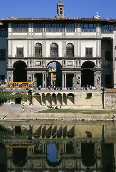 The Uffizi reflected in the Arno river