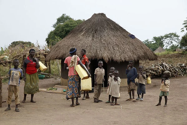Ugandan village, Uganda, Africa