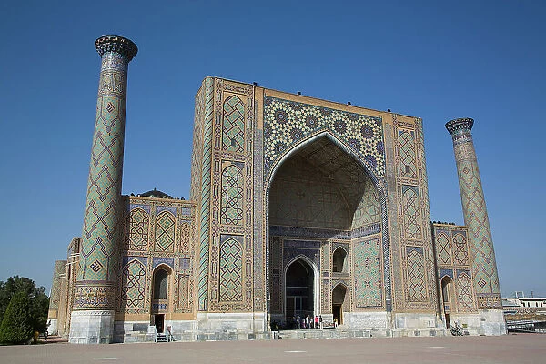 Ulug Bek Madrassah, Registan Square, UNESCO World Heritage Site, Samarkand, Uzbekistan, Central Asia, Asia