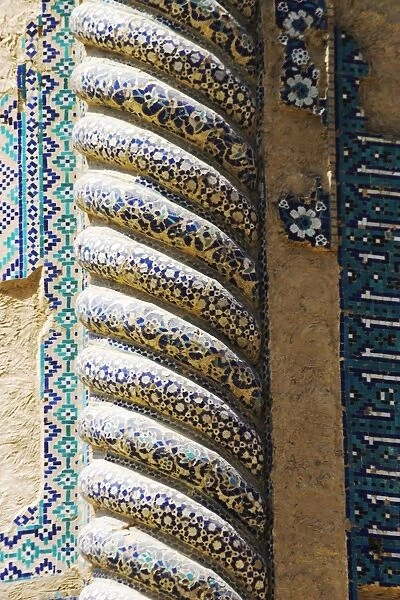 Unique Timurid corkscrew pillars of the Shrine of Khwaja Abu Nasr Parsa