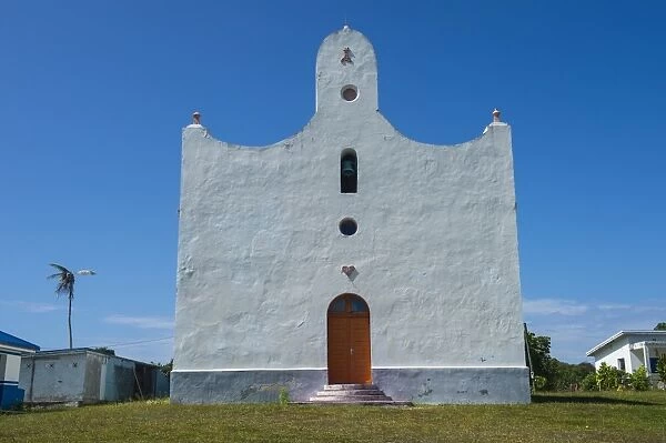 Unusal Christian church, Ouvea, Loyalty Islands, New Caledonia, Pacific