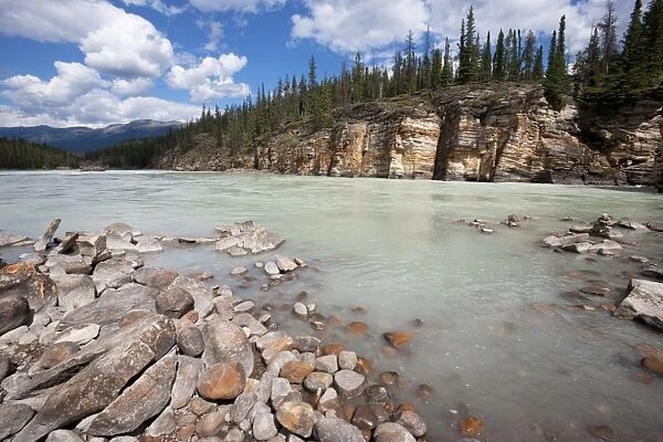 Upper Athabasca River near Athabasca Falls, Jasper National Park, UNESCO World Heritage Site