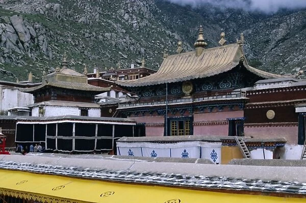 Upper halls at Drepung monastery, Lhasa, Tibet, China, Asia