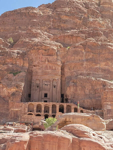 The Urn Tomb, Petra Archaeological Park, UNESCO World Heritage Site, one of the New Seven Wonders of the World, Petra, Jordan, Middle East