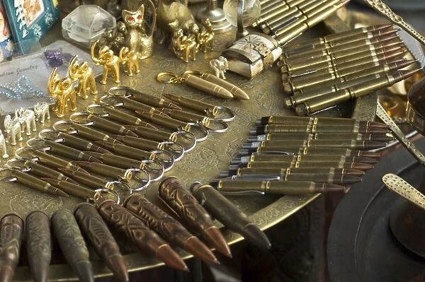 Used bullet shells made into tourist souvenir pens, Bascarsija market, Turkish quarter