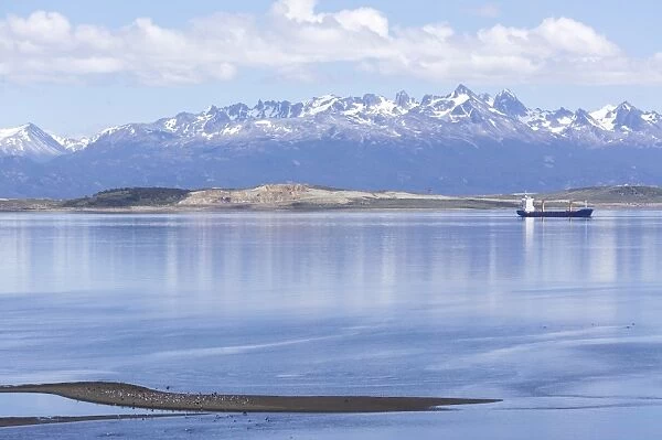 Ushuaia anchorage, Tierra del Fuego, Patagonia, Argentina, South America