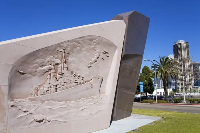 Framed Print : USS San Diego Memorial, Tuna Harbor, San Diego, California, United States of America Framed Print : USS San Diego Memorial, Tuna Harbor, San Diego, California, United States of America