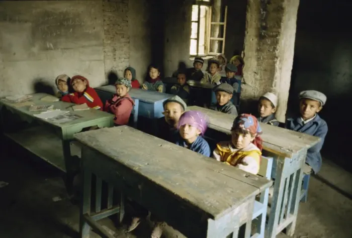 Framed Print : Uyghur School, Minfeng, Xinjiang, China, Asia Framed Print : Uyghur School, Minfeng, Xinjiang, China, Asia