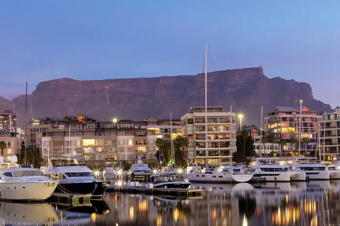 Framed Print : V&A (Victoria and Alfred) Waterfront and Table Mountain at dusk, Cape Town, Western Cape Province, South Africa, Africa Framed Print : V&A (Victoria and Alfred) Waterfront and Table Mountain at dusk, Cape Town, Western Cape Province, South Africa, Africa