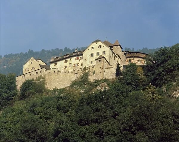 Vaduz castle with gun placement on the right