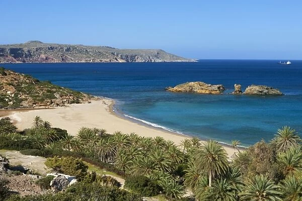 Vai beach, Lasithi region, Crete, Greek Islands, Greece, Europe