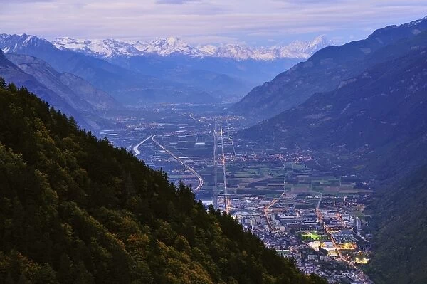 Vallee du Rhone and Berner Alpen, Switzerland, Europe