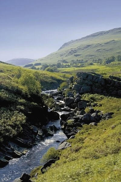 Valley of the River Claerwen in the Cambrian Mountains, mid-Wales, United Kingdom, Europe