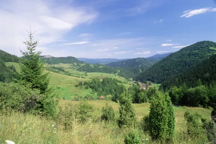 Framed Print : Valley scenery around village of Biela Framed Print : Valley scenery around village of Biela