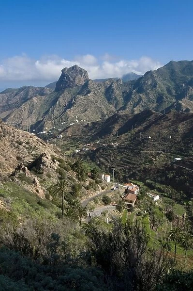 The valley of Vallehermoso, La Gomera, Canary Islands, Spain, Europe