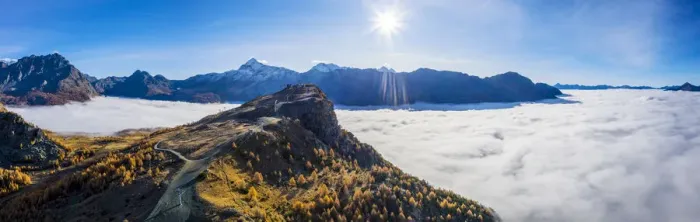 Framed Print : Valmalenco ski slopes with autumn colors and clouds covered Valmalenco valley, Valtellina, Lombardy, Italy, Europe Framed Print : Valmalenco ski slopes with autumn colors and clouds covered Valmalenco valley, Valtellina, Lombardy, Italy, Europe