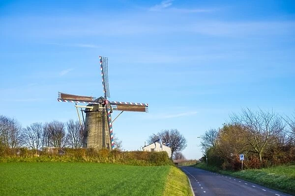 Van Tienhovenmolen windmill, Bemelen, Limburg, Netherlands, Europe