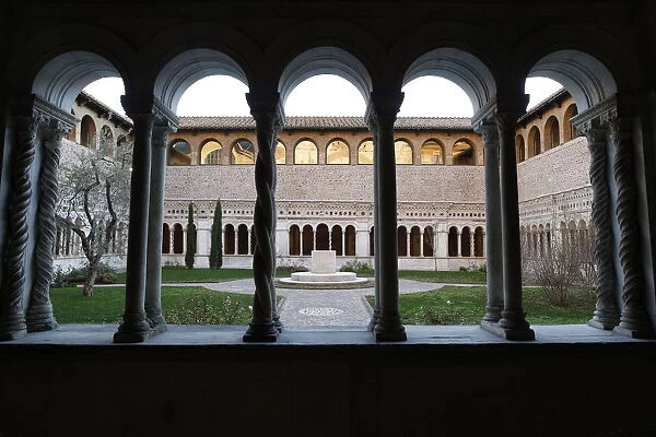 The Vassaletto cloisters in the Papal Arch basilica of St