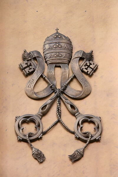 Vatican coat of arms, Rome, Lazio, Italy, Europe