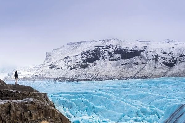 Vatnajokull glacier near Skalafsll, Iceland, Polar Regions