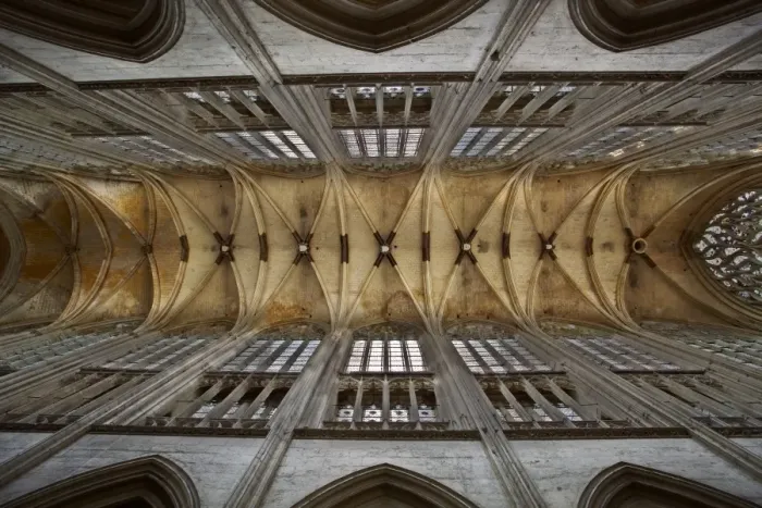 Framed Print : The vaulted ceiling of Vendome Abbey, Loire-et-Cher, Centre, France, Europe Framed Print : The vaulted ceiling of Vendome Abbey, Loire-et-Cher, Centre, France, Europe