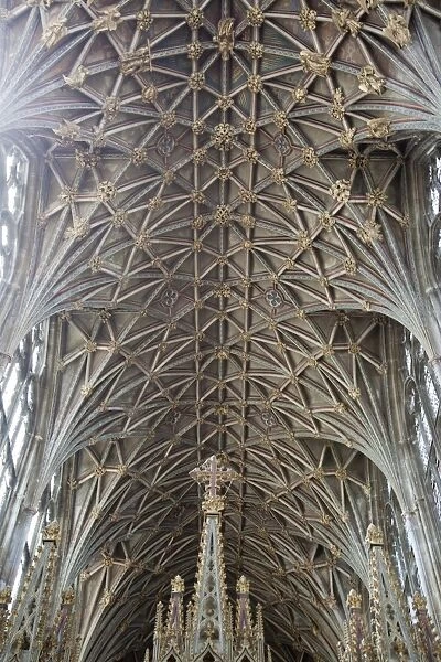 Vaulting in the roof, Gloucester Cathedral, Gloucester, Gloucestershire