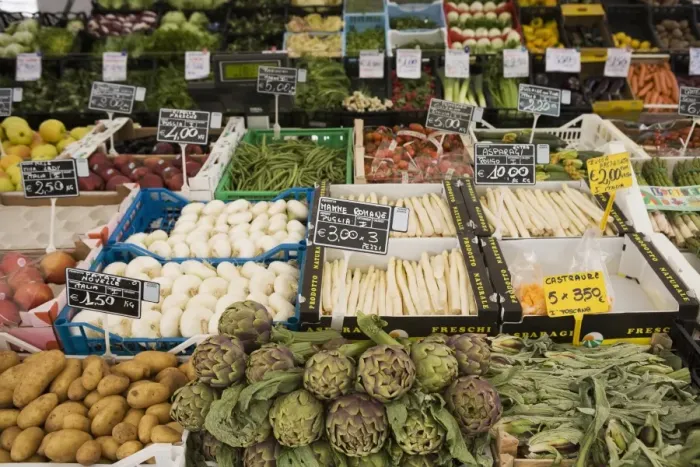 Framed Print : Vegetables for sale, Padova, Veneto, Italy, Europe
