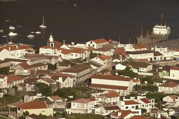 Velas and port, Sao Jorge, Azores, Portugal, Atlantic, Europe