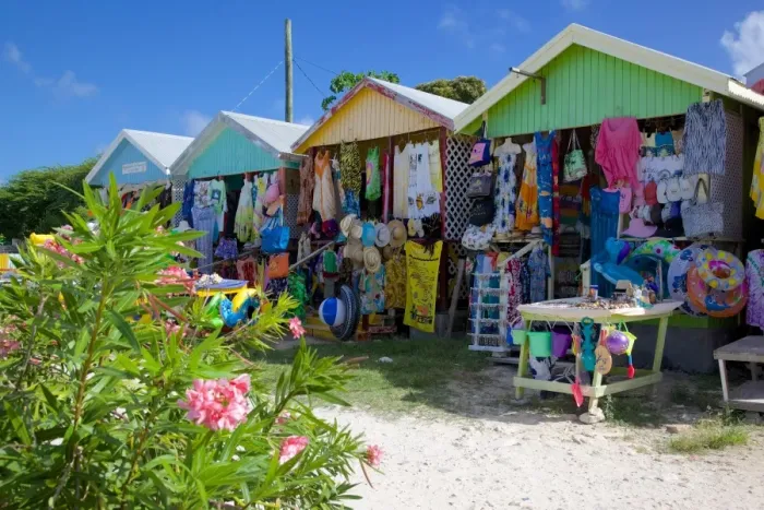 Framed Print : Vendors stalls, Long Bay, Antigua, Leeward Islands, West Indies, Caribbean, Central America Framed Print : Vendors stalls, Long Bay, Antigua, Leeward Islands, West Indies, Caribbean, Central America