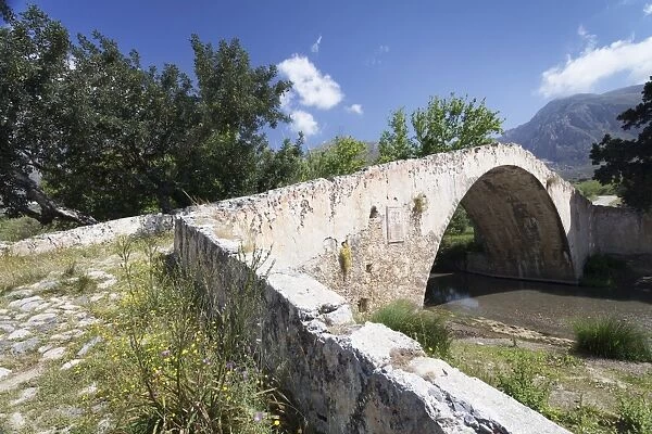 Venetian Bridge, near Preveli Monastery, Valley of Megalopotamos River, Rethymno District, Crete, Greek Islands, Greece, Europe
